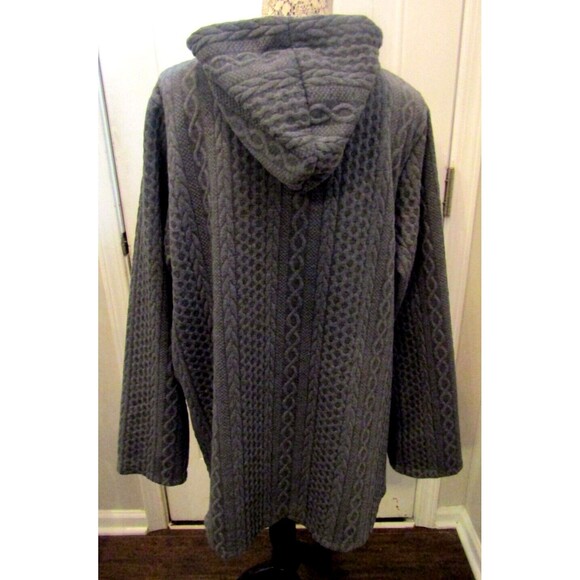 Cellabie Hooded Sweater Coat NWT Gray Loose Fitting Jacket Womens Size 2XL - Picture 9 of 12